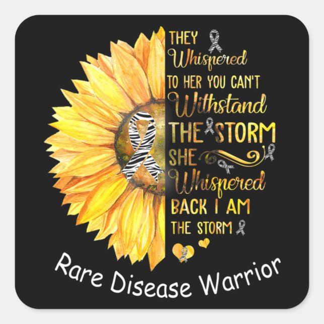 I am the Storm Rare Disease Warrior T-Shirt38  Square Sticker (Front)