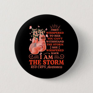 I Am The Storm Rsd Crps Awareness Boxing Gloves Bu 6 Cm Round Badge