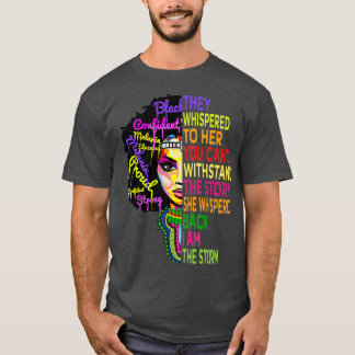 I Am The Storm Strong African Woman  Black Month T-Shirt