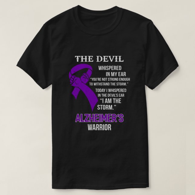 I Am The Storm Support Alzheimer's Awareness Warri T-Shirt (Design Front)