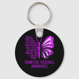 I Am The Storm Support Domestic Violence Awareness Key Ring