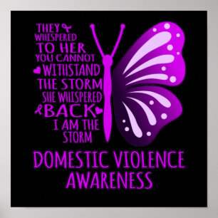 I Am The Storm Support Domestic Violence Awareness Poster