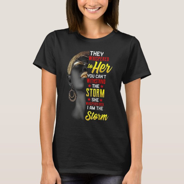 I Am The Strong African Queen girls - Black Histor T-Shirt (Front)