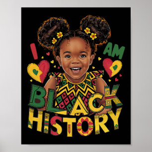 I Am The Strong African Queen Girls Black History Poster
