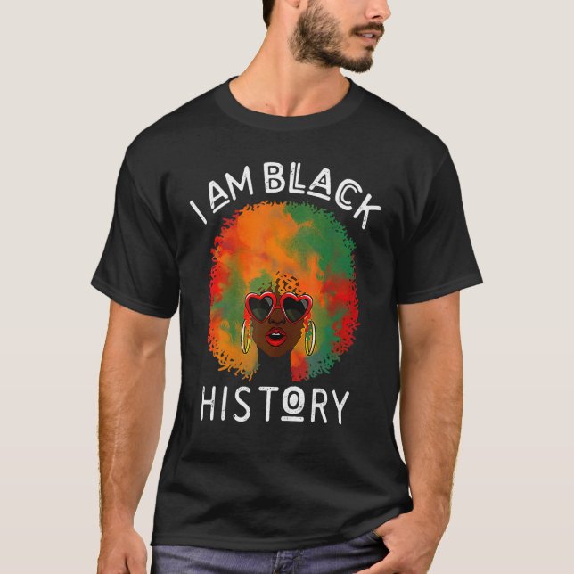 I Am The Strong African Queen Girls Black History  T-Shirt (Front)