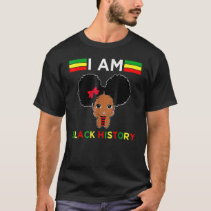 I Am The Strong African Queen Girls Black History  T-Shirt