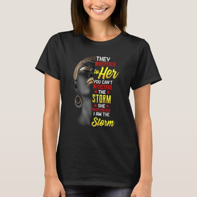 I Am The Strong African Queen Girls Black History  T-Shirt (Front)