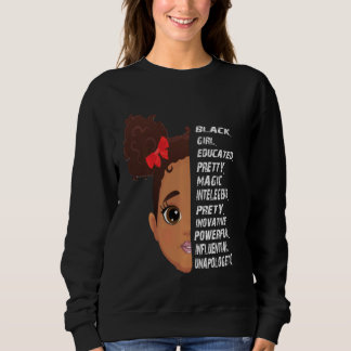 I Am The Strong African Queen Girls I Am Black Gir Sweatshirt