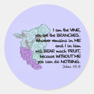 I am the vine, you are the branches Stickers