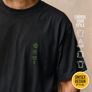 I am the Way John 14:6 Grid Christian Cyberpunk T-Shirt