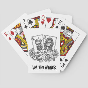 I Am The Winner Gothic Playing Cards