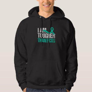 I am tougher than pcos Awareness Polycystic ovary Hoodie