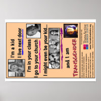 "I Am Transgender" 19" x 13", Poster (Glossy)