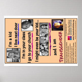 "I Am Transgender" 19" x 13", Poster (Glossy)