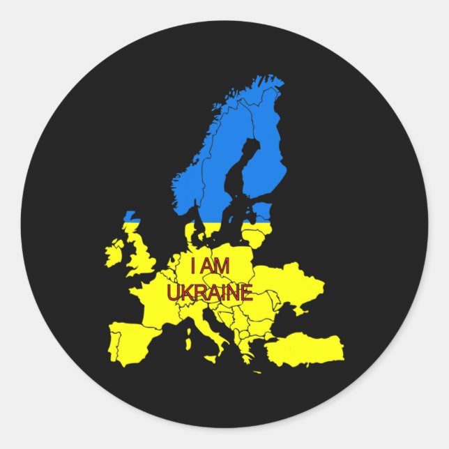 I Am Ukraine  Classic Round Sticker (Front)