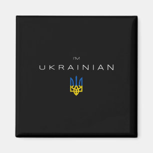 I Am Ukrainian - I Am From Ukraine Trident Flag 2 Magnet