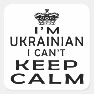 I am Ukrainian I can't keep calm Square Sticker