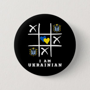 I Am Ukrainian Protect Ukraine Ukraine Support 6 Cm Round Badge
