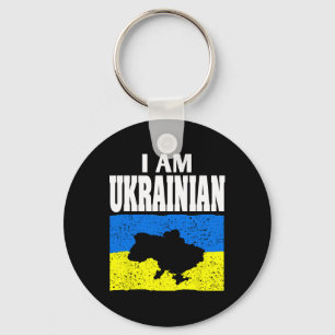 I Am Ukrainian Stand With Ukraine Support And Prid Key Ring