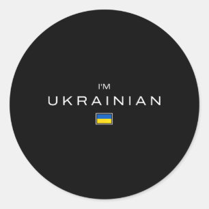 I Am Ukrainian Ukraine Flag 2025 Classic Round Sticker