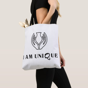 I AM UNIQUE Minimalist Tote Bag