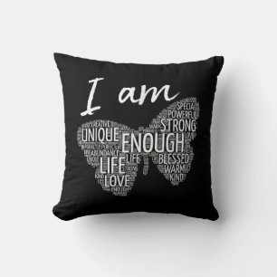 I Am Unique Strong Law of Attraction Positive Affi Cushion