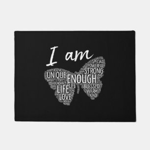 I Am Unique Strong Law of Attraction Positive Affi Doormat