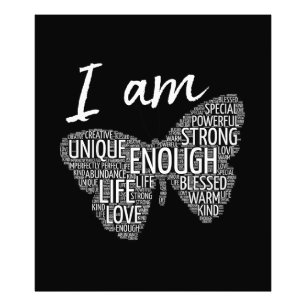 I Am Unique Strong Law of Attraction Positive Affi Photo Print