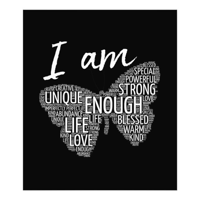 I Am Unique Strong Law of Attraction Positive Affi Photo Print (Front)