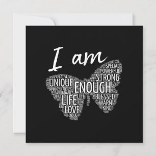 I Am Unique Strong Law of Attraction Positive Affi Thank You Card