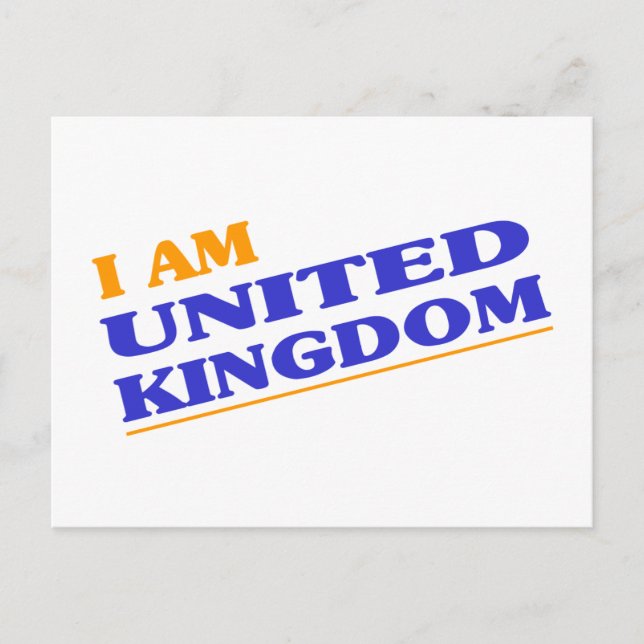 I am United Kingdom Postcard (Front)