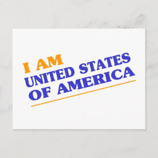 I am United States of America Postcard