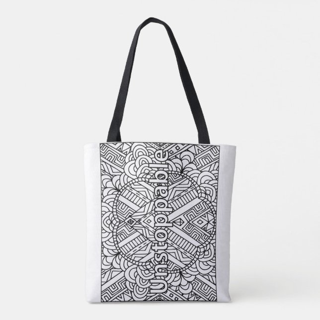 I AM Unstoppable- Colour your own Tote Bag (Back)