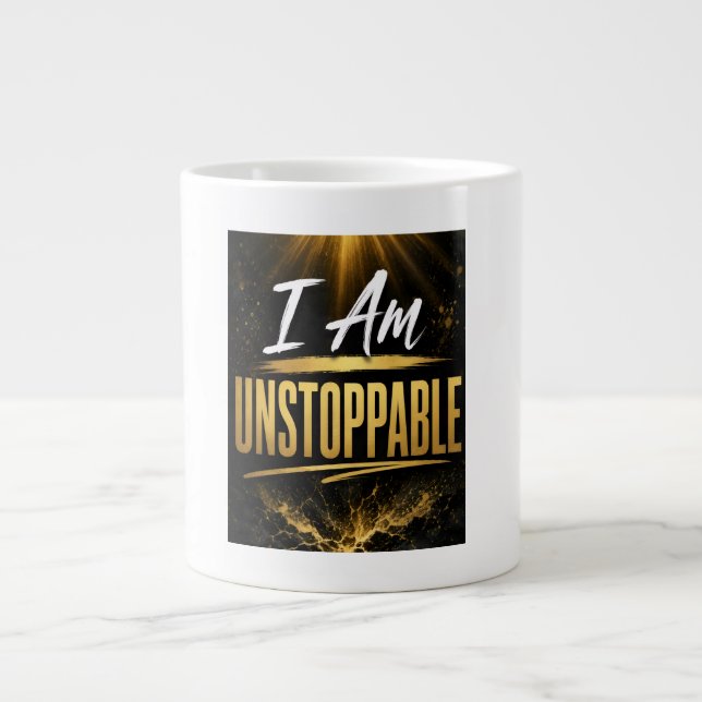 I Am Unstoppable Large Coffee Mug (Front)
