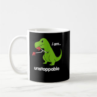 I am unstoppable T Rex Dinosaur Dino Cool Cute Hum Coffee Mug