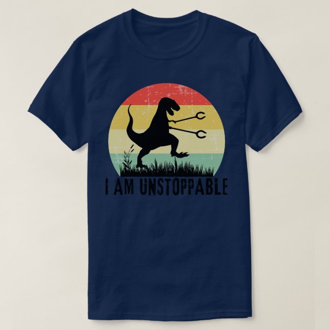 I am Unstoppable with Retro Sunset 9 T-Shirt (Design Front)