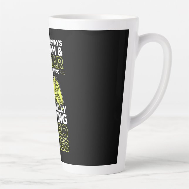 I Am Usually Playing Video Games Latte Mug (Right)