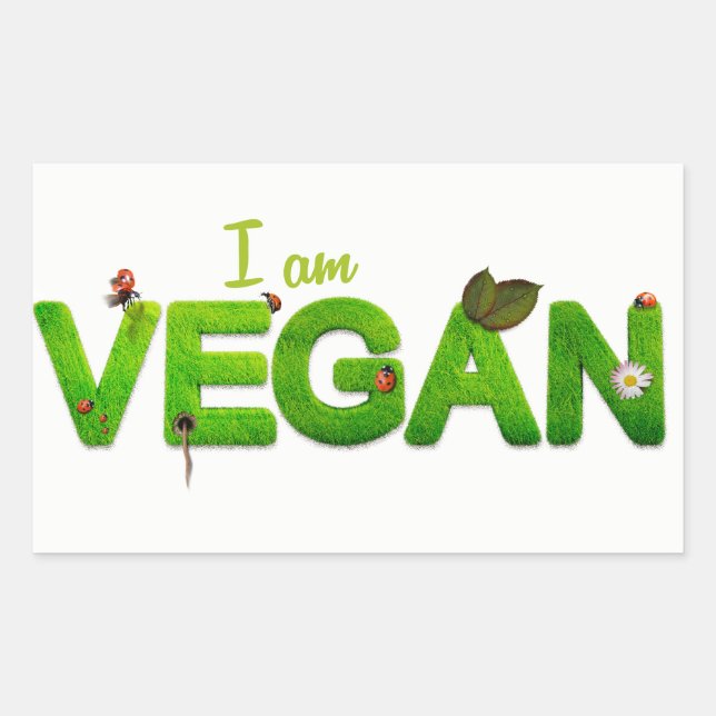I am Vegan Sticker (Front)