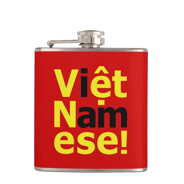 i am Việt Namese! Hip Flask (Front)