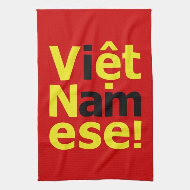 i am Việt Namese! Tea Towel (Vertical)