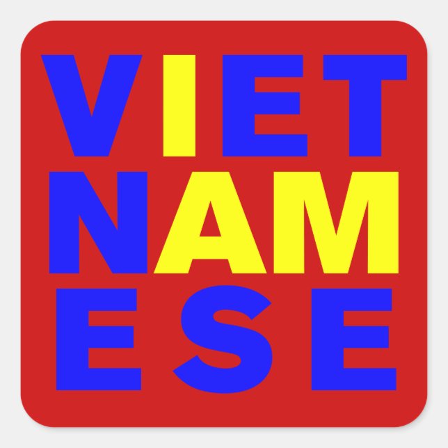 I AM VIETNAMESE SQUARE STICKER (Front)