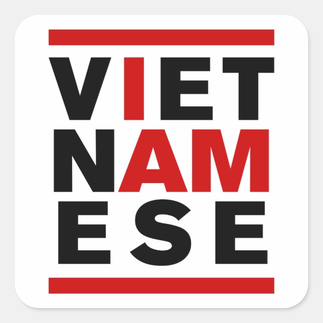 I AM VIETNAMESE SQUARE STICKER (Front)