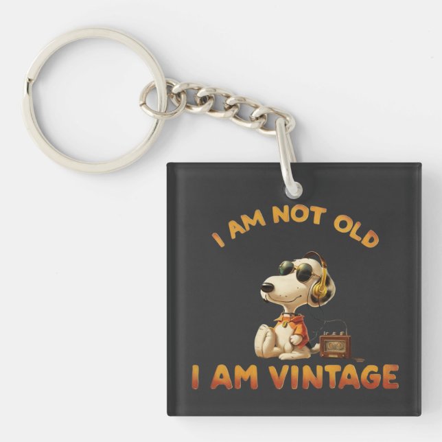 I am Vintage Key Ring (Front)