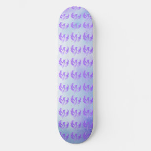 I Am Violet Flame Fire Bird - Blue Violet Bckgrnd Skateboard