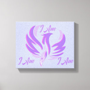 I Am Violet Flame Fire Bird Rising  Canvas Print