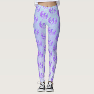I Am Violet Flame Fire Bird - Sacred Feminine Leggings
