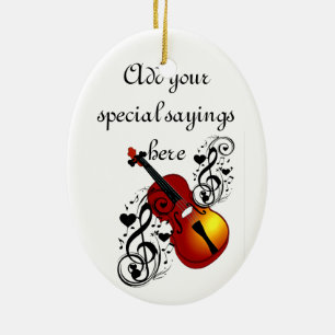I Am Violin#2_ Ceramic Tree Decoration