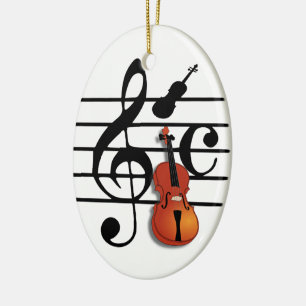 I Am Violin#2_ Ceramic Tree Decoration