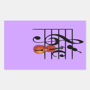 I Am Violin_ Rectangular Sticker