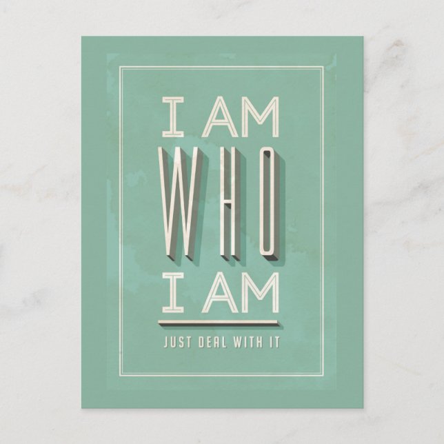 I Am Who I Am Postcard (Front)